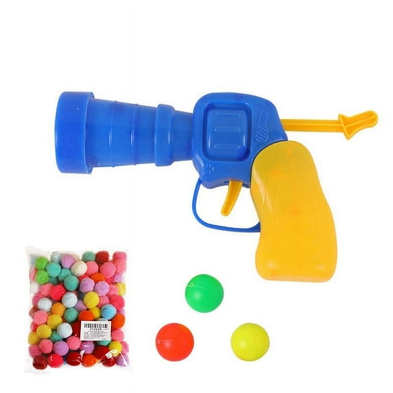 Cat Favorite Chasing Balls Launching Toy PomPoms Balls Keep Cats Busy Toy