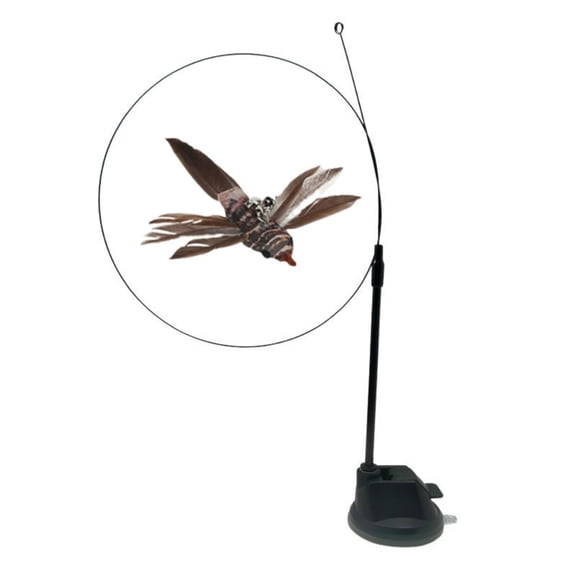 Cat Feather Toys, Interactive Cat Toy with Super Suction Cup, Toys Cat Spring String Toy Cat Accessories