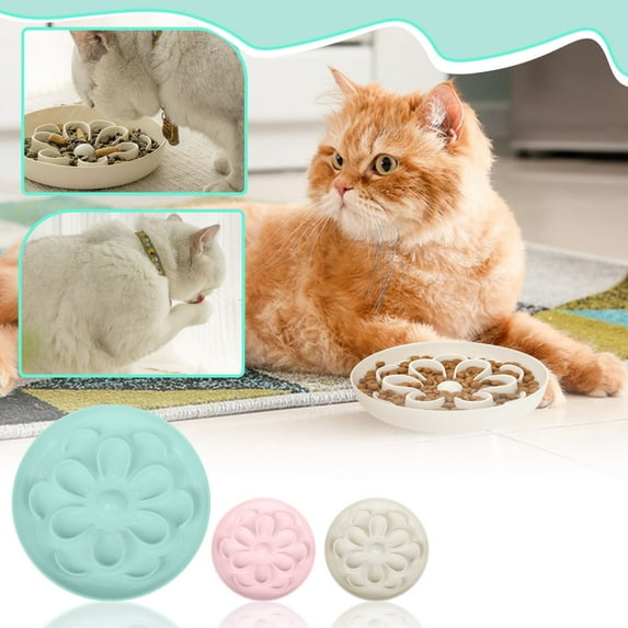 Cat Feeder, Pet Slow Feeder Bowl, Fish Pool Design, Healthy Eating Diet, Interactive Cat Food Bowl, Dishwasher Safe