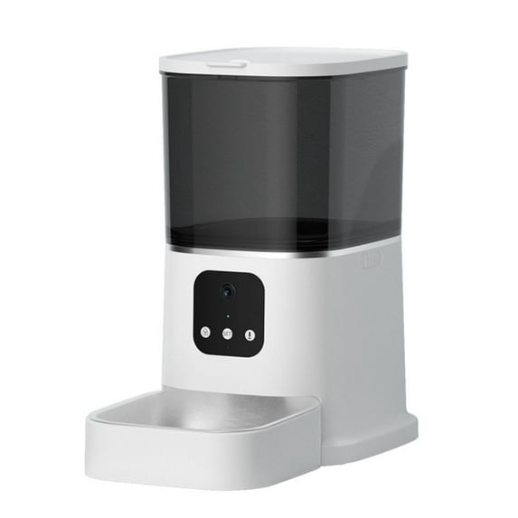 Cat Feeders with Remote APP Control: WiFi-Enabled Dry Food Dispenser, Detachable for Easy Cleaning, Up to 30 Meals Per Day for Cat, Dog, Multiple Pet, Compatible with Alexa (25 Cup/6L)