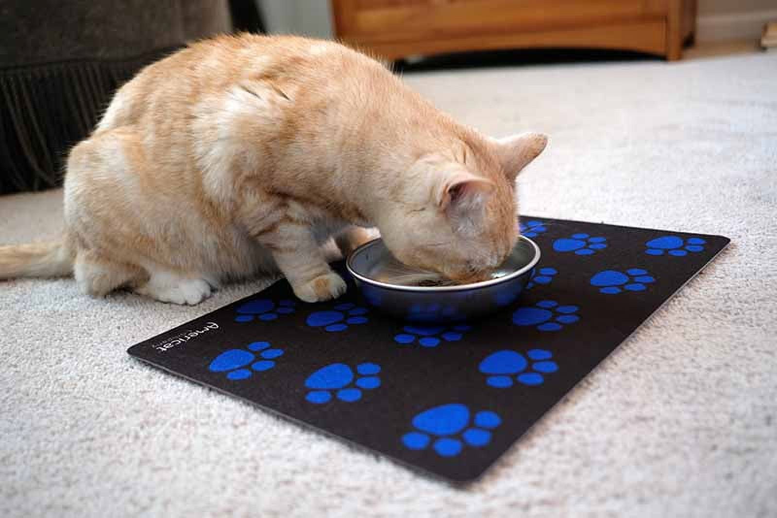 Cat Feeding Mat by Americat for Cat Food & Water Bowls Machine