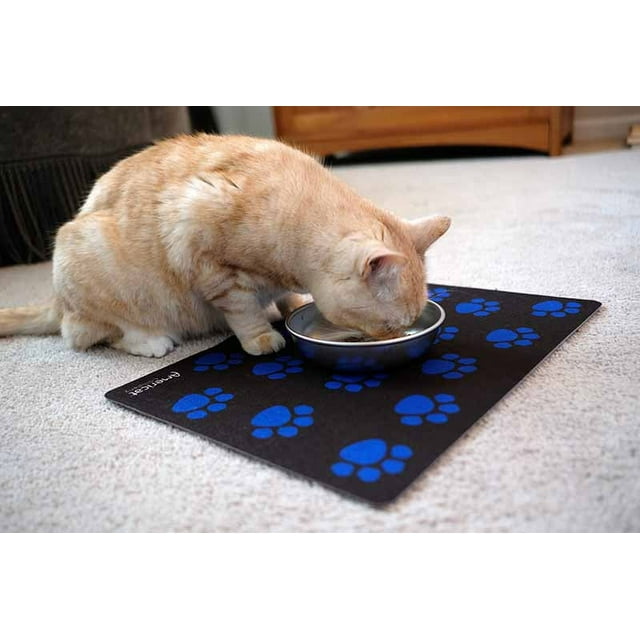 Cat Feeding Mat by Americat for Cat Food & Water Bowls Machine
