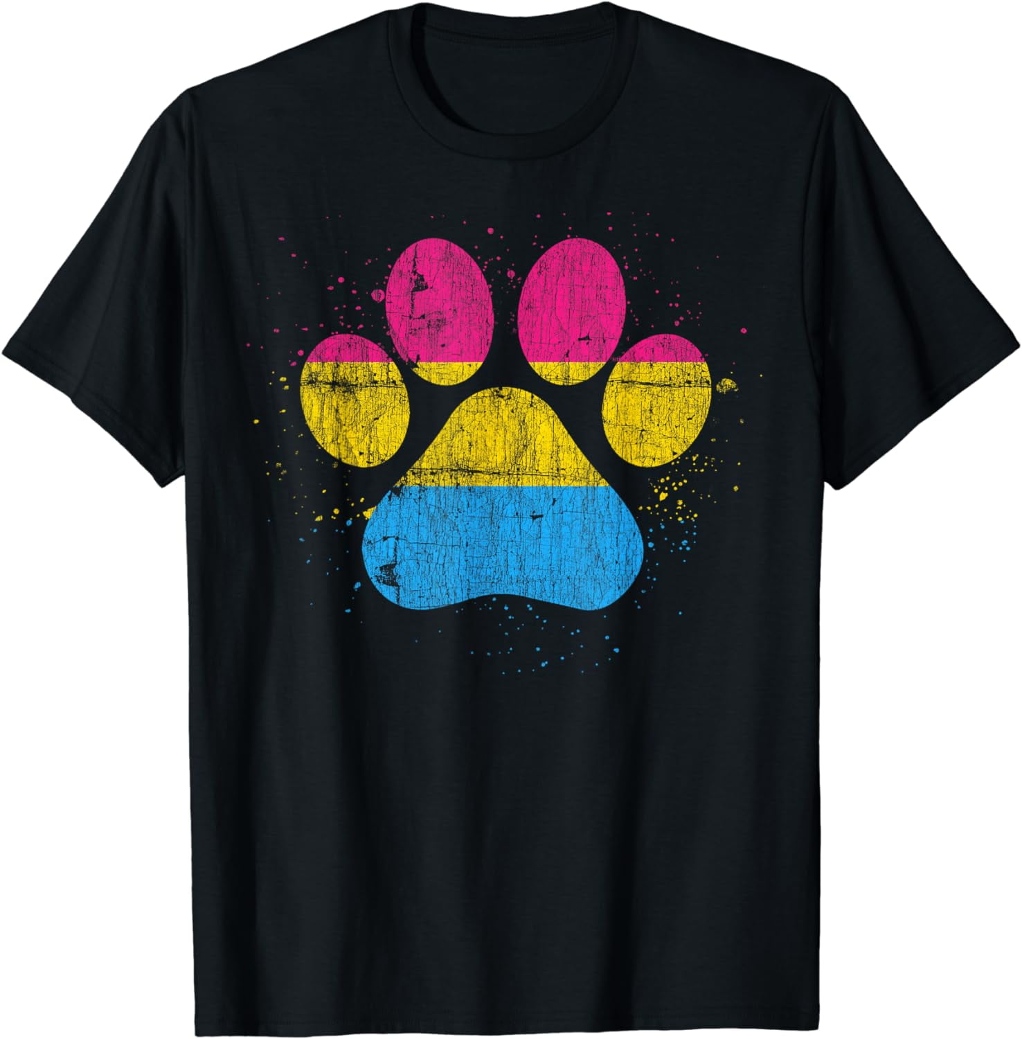 Cat Feline Pawprint Paw Lgbt Pride Month Pansexual Flag T Shirt 7586