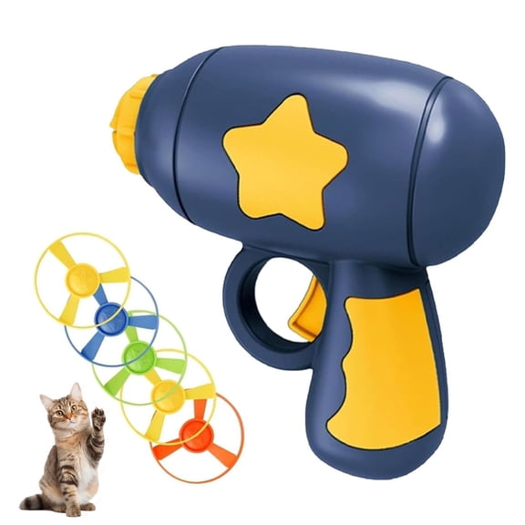 Cat Fetch Toy, Cat Fetch Launcher Toy Gun with 5 Propellers – Interactive Training Tool for Kitten Chasing & Hunting