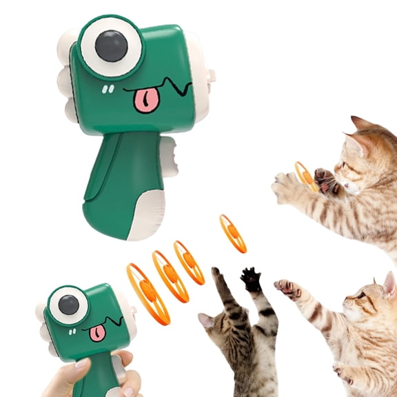 Cat Fetch Toy with Colorful Flying Propellers Set Cat Interactive Toys Playing Tracking Propeller Toy for Indoor Outdoor Kitten Training Chasing Training Hunting, Dinosaur Style