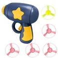 thumbnail image 1 of Cat Fetch Toy, Interactive Flying Cat Toy with 1 Light Up Spinning Tops, 5 Flying Propellers,Kitten Tracks Toy for Training Hunting Chasing(Dark Blue), 1 of 4