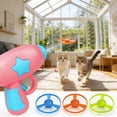 thumbnail image 1 of Cat Fetch Toy, Interactive Flying Cat Toy, Kitten Tracks Toy for Training Hunting Chasing(1 Gun + 3 Unlit flying saucers),Pink, 1 of 3