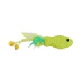 thumbnail image 1 of Cat Fish Wand Toy, Cotton Rope Feather Crinkle Sound Bite Resistant Interactive Teaser Stick Self-Playing Indoor Feline Exercise Tool Boredom Relief Oral Care Yellow, 1 of 5