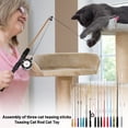 thumbnail image 1 of Cat Fishing Rod Toy with Reel - 2-Section & 3-Section Teasing Stick Set for Cats, Interactive Play for Kittens and Cats, Durable Telescoping Design for Indoor Outdoor Use, 1 of 6