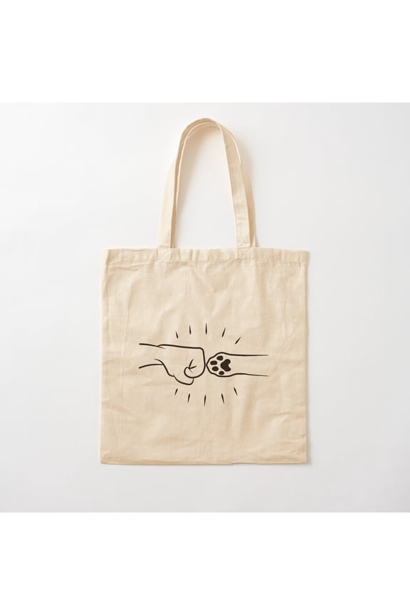 Cat Fist Bump Best Friends For Life, Cat Lover Canvas Tote Bags, Reusable Shopping Bag