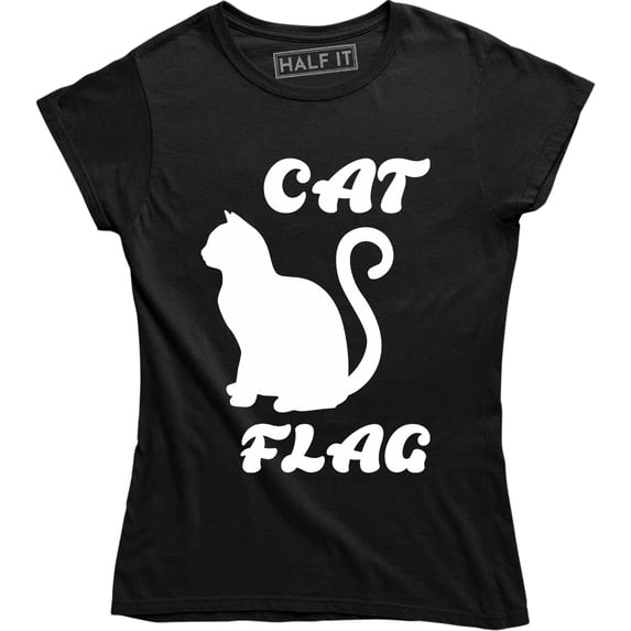 Cat Flag Parody White Flag Kitten Joke Hipster Women's Gift T-Shirt