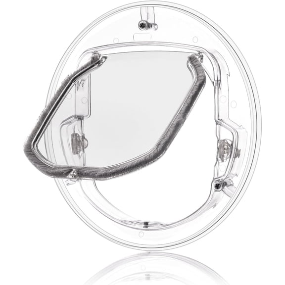 Cat Flap Door, 4-Way Locking ABS for Glass Window