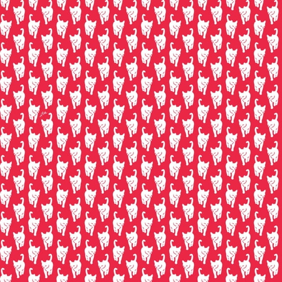 Cat Flat Cat Silhouettes R (1yard)
