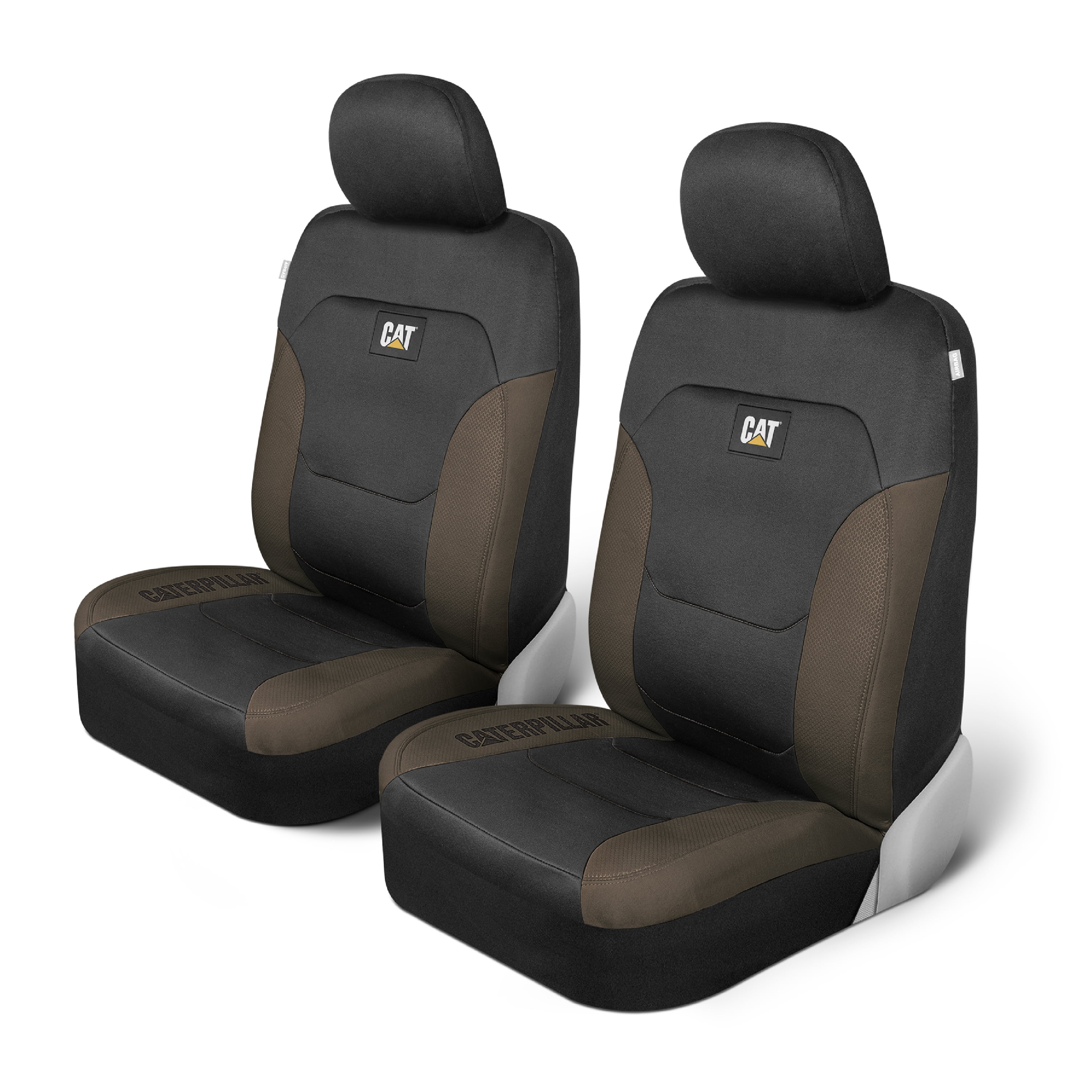 Caterpillar Cat FlexFit Seat Covers for Cars, Trucks, & SUV Seat Protectors - Airbag Compatible Seat Covers, Set of (2)