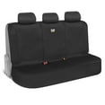 thumbnail image 1 of Cat® FlexFit™ Seat Cover for Cars Trucks SUV, Zipper Split Rear Bench Protector with Durable Canvas Material, Interior Cover in Black, 1 of 9