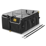 CAT Car Trunk Organizer for Cars Trucks SUV, Collapsible Cargo Storage Bag, Multi-Compartment Adjustable Pockets, Heavy Duty Auto Accessory