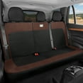 thumbnail image 1 of Cat Flexfit Rear Bench Seat Cover for Car Truck SUV, Durable Canvas Mesh Design, 60/40 Split Bench Auto Protector, Brown & Black, 1 of 9