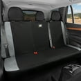 thumbnail image 1 of Cat Flexfit Gray Rear Seat Cover for Car – Durable Canvas & Mesh Design 60/40 Split Bench Protector for Cars, Trucks & SUVs – Back Seat Cover for Rear Bench – Interior Car Accessory, 1 of 9