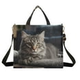 thumbnail image 1 of Cat Floor Sofar Corduroy Tote Bag Handbag Large Messenger Bag Shoulder Crossbody Zipper Bag Purse, 1 of 8