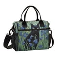 thumbnail image 1 of Cat Flowers Black Cooler Bag Lunch Bag Soft Cooler Cooling Tote Insulated Lunch Box for Adult Men Women, 1 of 6