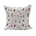 thumbnail image 1 of Cat Fluffy Throw Pillow Cushion Cover, Colorful Cats Different Poses Pussycat Domestic Friends Companions Modern Illustration, Rectangle Accent Pillow Case, 36" x 16", Multicolor, by Ambesonne, 1 of 5