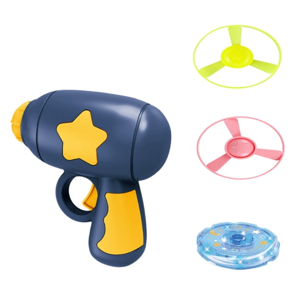 Cat Flying Propeller Toy – Interactive Launcher Gun with Colorful Spinning Discs for Indoor Play, Hunting Tracking Training Game for Kittens, Light Up Propeller Set for Boredom Relief