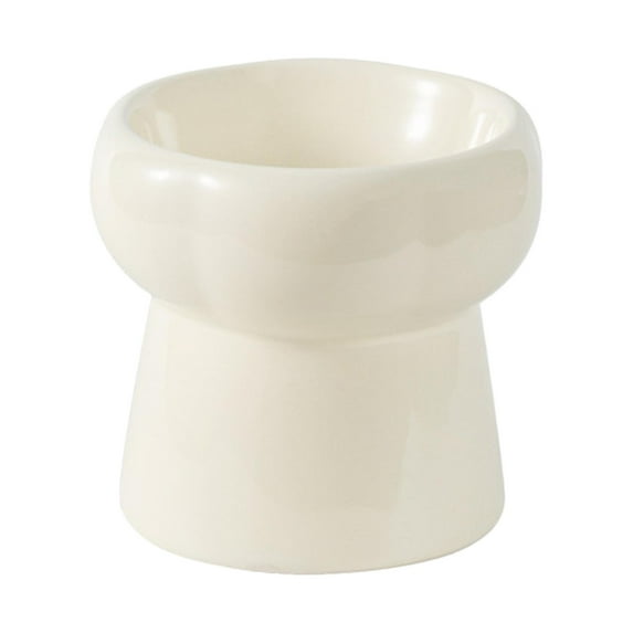 Cat Food Bowl Ceramic Cat Bowl Protect Bibs From Pets Stable Non-slip Snack Bowl 130ML