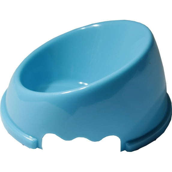 Cat Food Bowl Feeding Flat-Faced Cats Persian British Kitty Kitten Slanted Blue