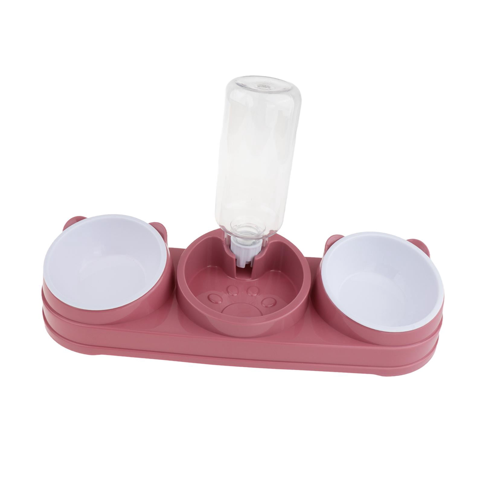 Cat Food Bowl Water Bottle Elevated Design PP Material for Feeding Indoor Kittens and Puppies