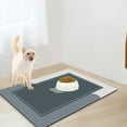 thumbnail image 1 of Cat Food Mat,Pet Food Mat for Floor Waterproof,No Stains Cat''s Claw Shape Cat Bowl Mat for Food and Water,16"×24", 1 of 6