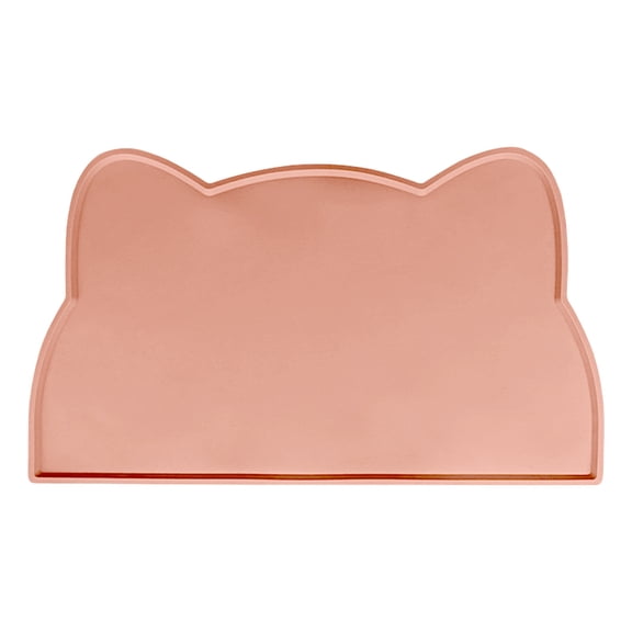 Cat Food Mat, Silicone Pet Feeding Mat for Floor Non-Slip Waterproof Dog Water Bowl Tray Cushion(9.5"×17.3",Pink)