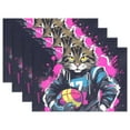 thumbnail image 1 of Cat and Football 12×18 inch Placemats Heat Resistant Washable Foldable Rectangular Placemats Set Decoration Indoor Outdoor for Kitchen Dining Table 4PCs, 1 of 8