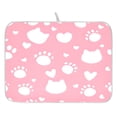 thumbnail image 1 of Cat Footprint Silhouette Pattern Drying Dish Mat Quick Drying Absorbent Soft Durable for Kitchen 18" x 24", 1 of 10