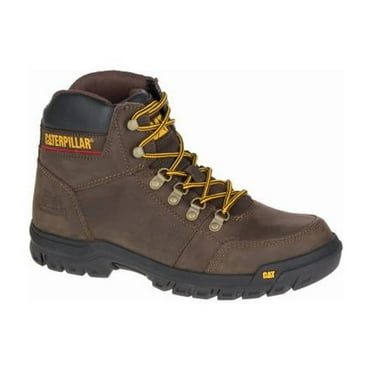 Cat Footwear Men's Outline Soft Toe Work Boot, Seal Brown, 9.5