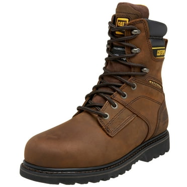 Cat Footwear Men's Salvo 8" Waterproof Steel Toe Thinsulate Work Boot, Dark Brown, 7 Wide
