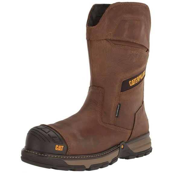 Cat Footwear Mens Excavator Superlite Pull on Waterproof Composite Toe Construction Boot PYRAMID