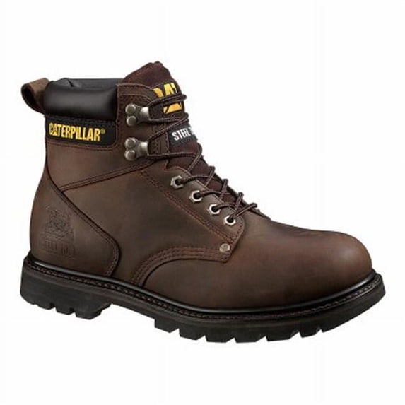 Cat Footwear Mens Second Shift Steel Toe Leather Boot - Wide, Size - 10.5
