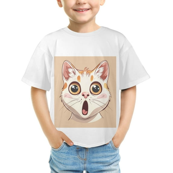 Cat Fun Land · Girls Cartoon Cat T-shirt