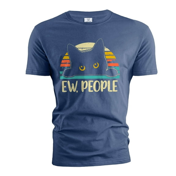 Cat Funny T-Shirt Ew People Shirt Introvert Shirt Cat pet Owner Shirt Humorous Gifts