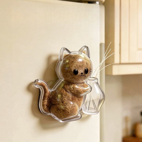 Cat Fur Keepsake Fridge Magnet, Transparent Cat Whisker Storage Holder