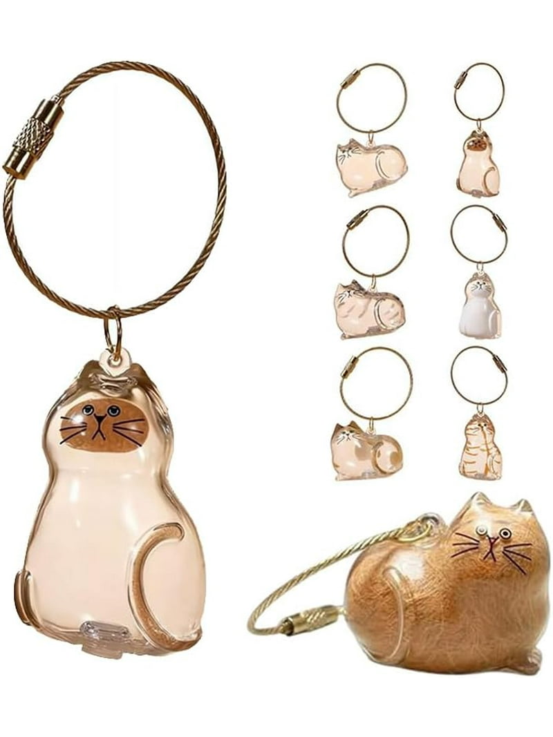 Cat Fur Storage Bottle Keychain- My Pet's Fur Container
