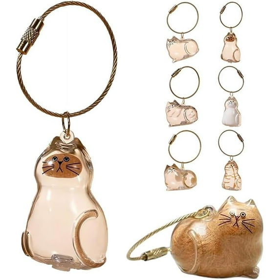 Cat Fur Storage Bottle Keychain- My Pet's Fur Container,Transparent Cat Hair Storage Box Pendants,Capsule Toys Pet Hair Container,Collection Cat Hair Keychain Bottle,Pet Memorial Gifts Accessories