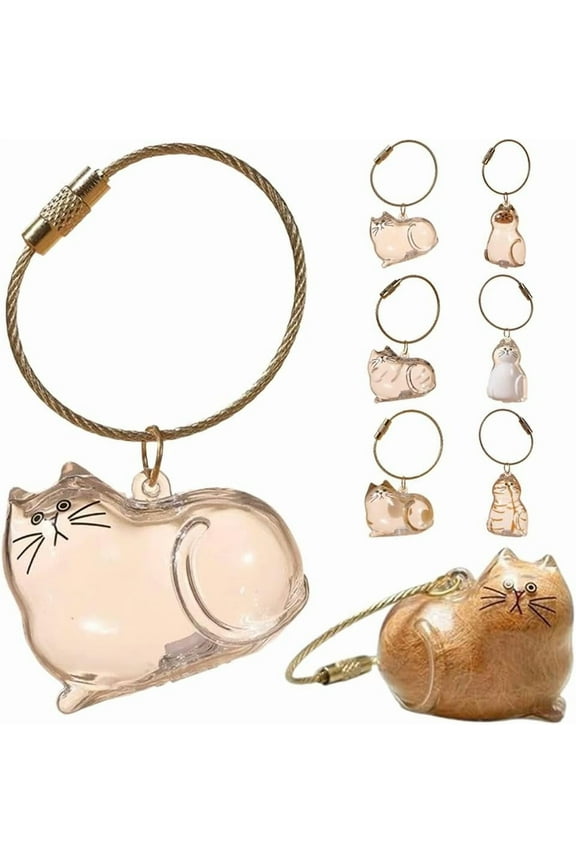 Cat Fur Storage Bottle Keychain- My Pet's Fur Container,Transparent Cat Hair Storage Box Pendants,Capsule Toys Pet Hair Container,Collection Cat Hair Keychain Bottle,Pet Memorial Gifts Accessories
