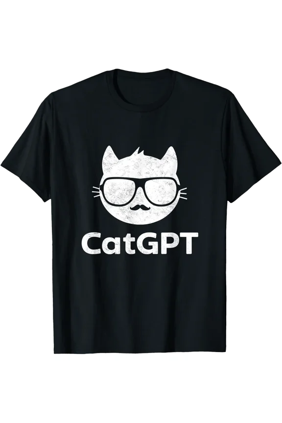 Cat GPT Ai Cat Geek Cat Lovers & Chat GPT Back To School T-Shirt