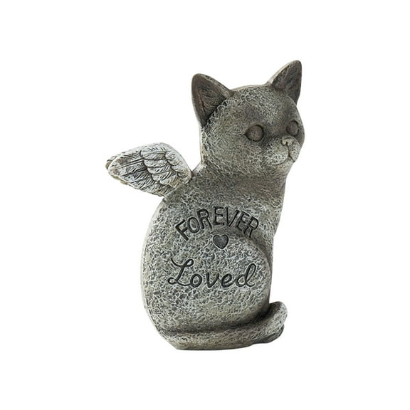 Cat Garden Statue - Pet Memorial Stone - Cat Grave Marker Pet Memorial Tombstone Resin Ornaments Home Courtyard Garden Pet Monument Crafts Outdoor Decoration Deceased Pet Gifts
