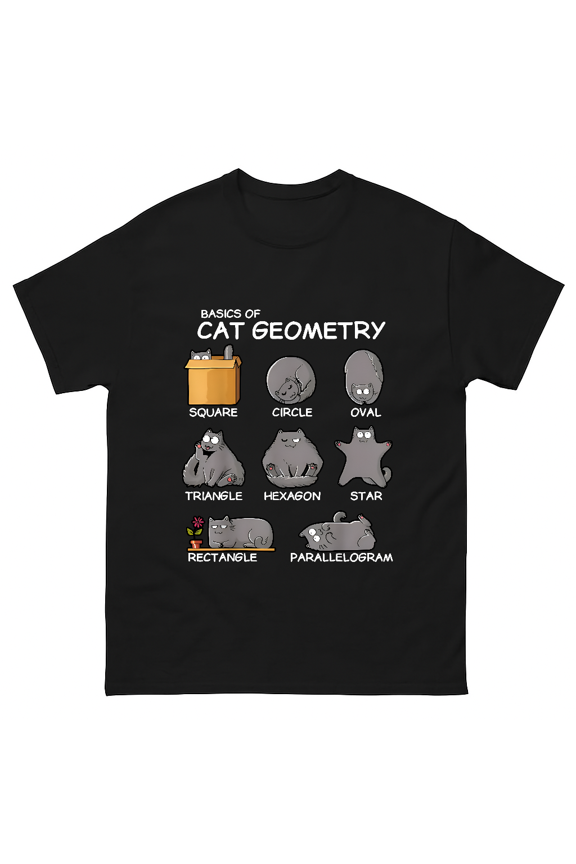 Cat Geometry Math Feline Lover Funny Nerdy Equation V14665 Unisex T-Shirt