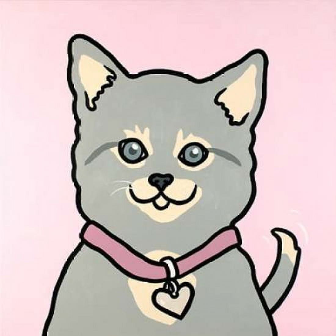 Cat Girl Canvas Art - van Steveninck Shunyam (24 x 24)