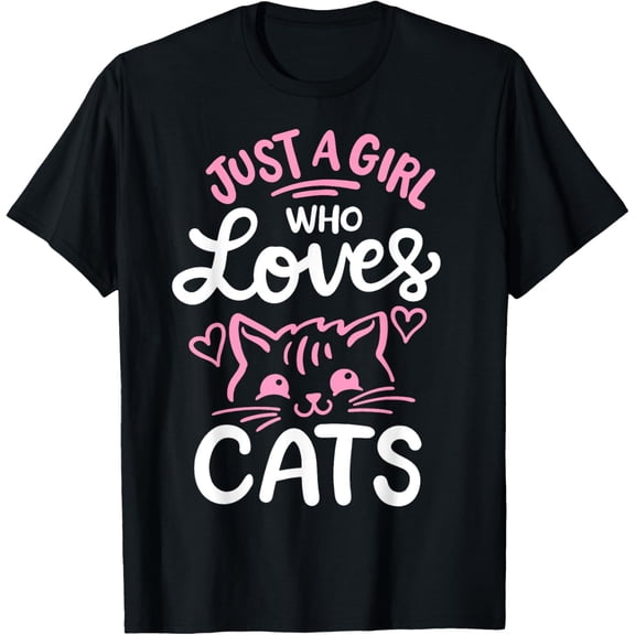 Cat Girl Just A Girl Who Loves Cats T-Shirt