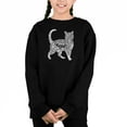 thumbnail image 1 of Cat - Girl's Word Art Crewneck Sweatshirt, 1 of 3
