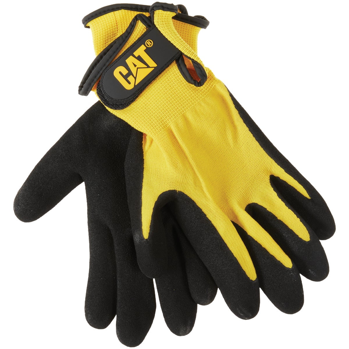 Cat Gloves Rainwear Boss Mfg CAT017416L Large Yellow Foam Cell Nitrile Coated Gloves